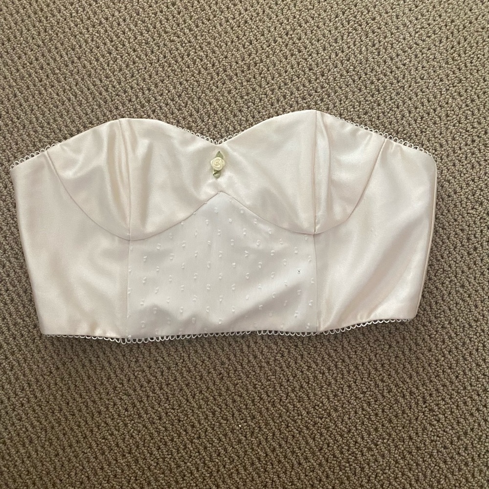 Pink/tan bustier top